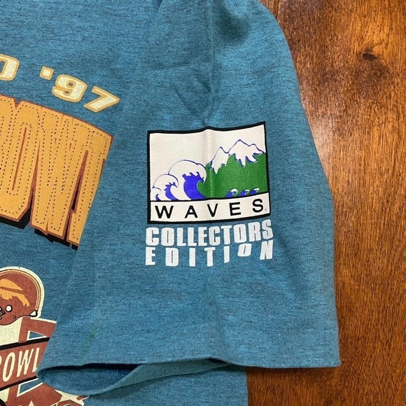 Toronto 1997 Vintage NFL American Bowl Blue Orange T-Shirt Men's Med NWOT - Picture 5 of 10